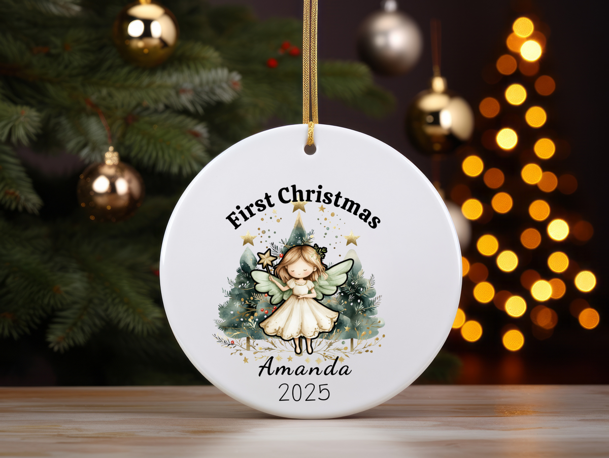 Personalized Name Ornament 2025 | First Christmas Family Keepsake | Custom Holiday Name Decoration | Unique Christmas Gift