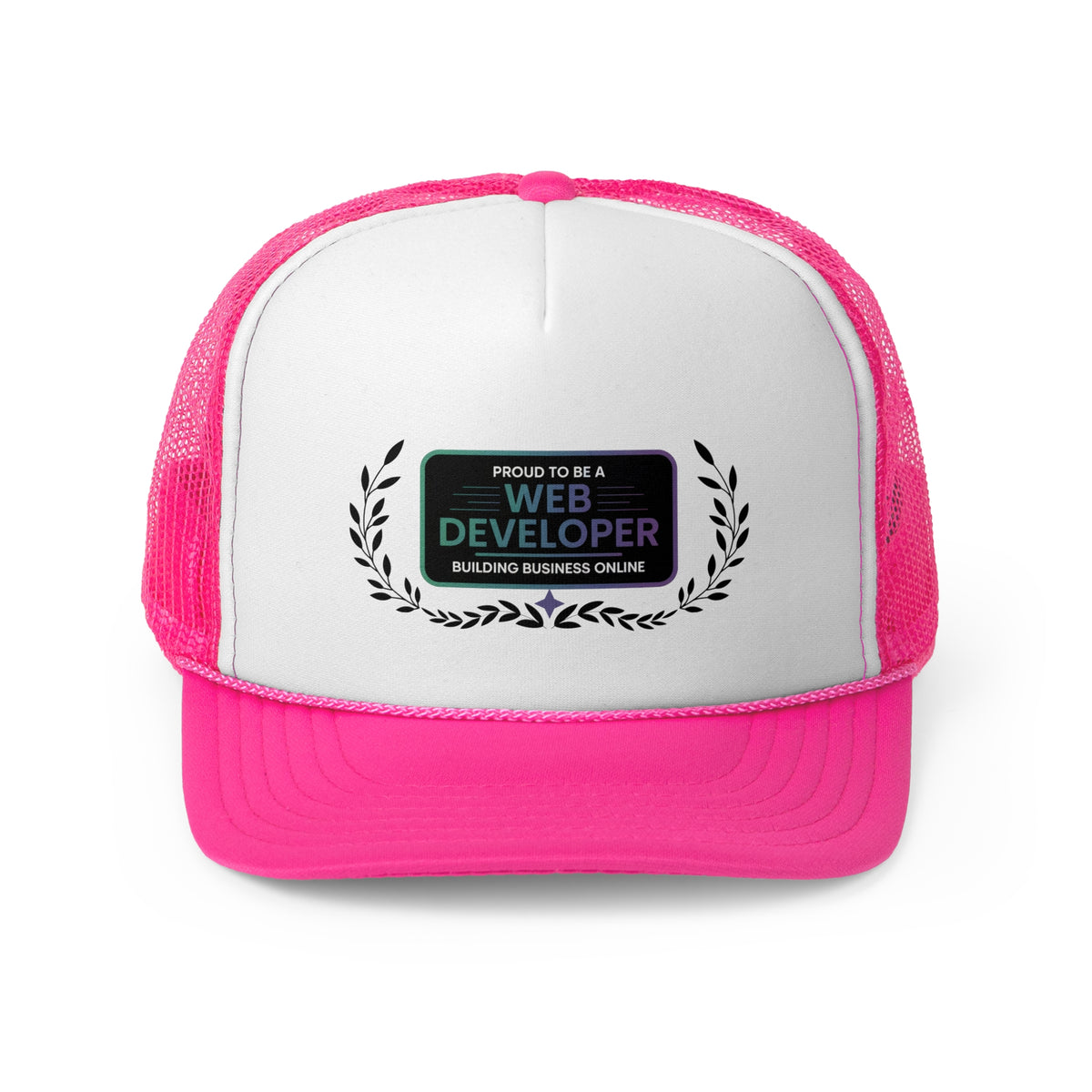 Web Developer Trucker Hat – Proud to Be a Web Developer | Building Business Online | Tech Gift for Programmers & Digital Creators
