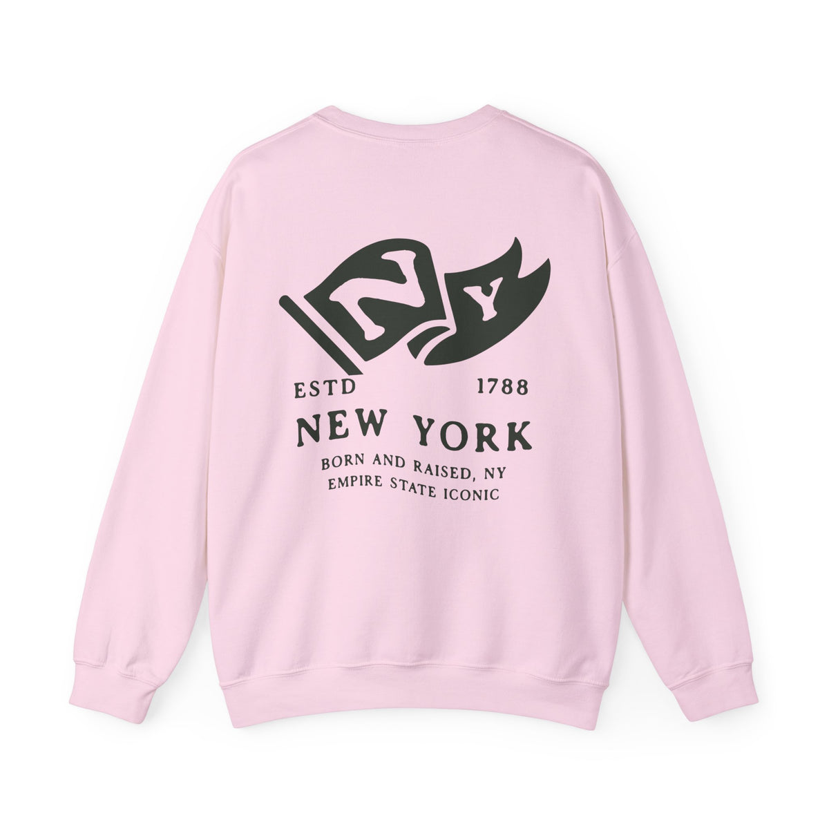 New York State Born and Raised Sweatshirt - Empire State Pride Design