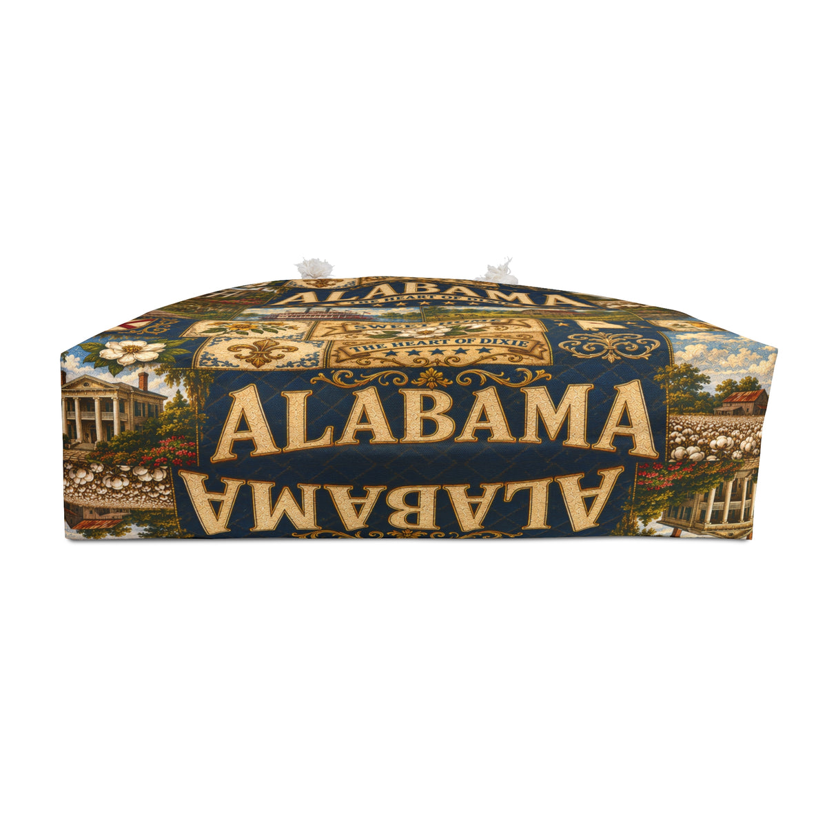 Alabama Weekender Bag Heart of Dixie Faux Patchwork Travel Tote Sweet Home Vintage Southern State Souvenir Gift