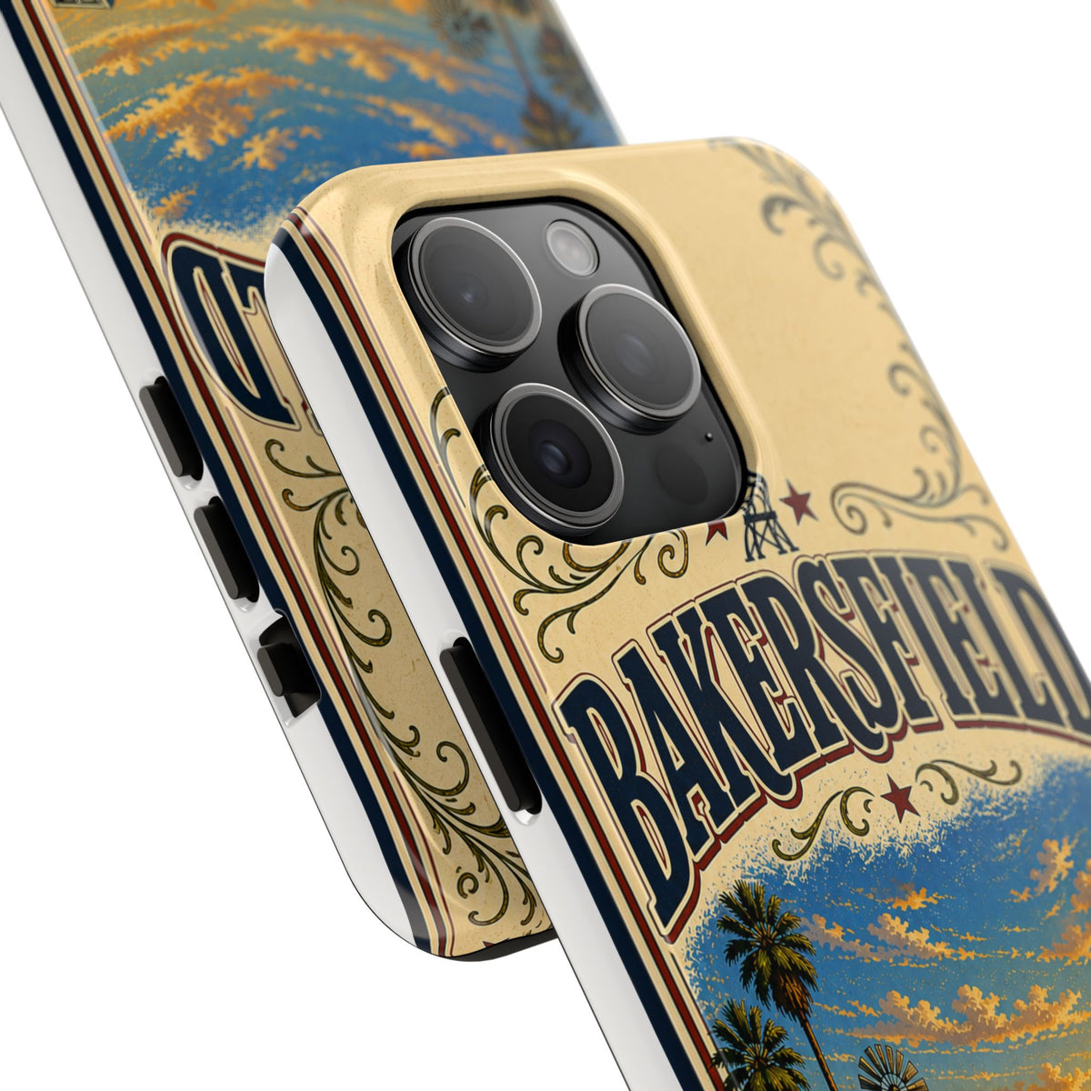 Bakersfield California Vintage Travel Phone Case Country Music Capital Retro Oil Fields Farmland Cover