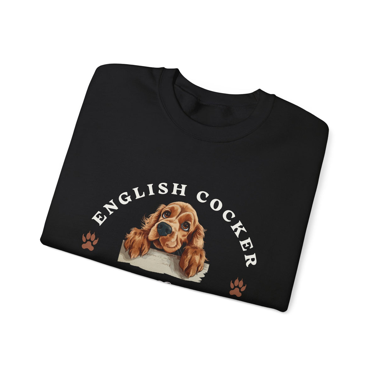 English Cocker Spaniel Sweatshirt – Gentle Grace & Cocker Embrace – Unisex Dog Lover Pullover
