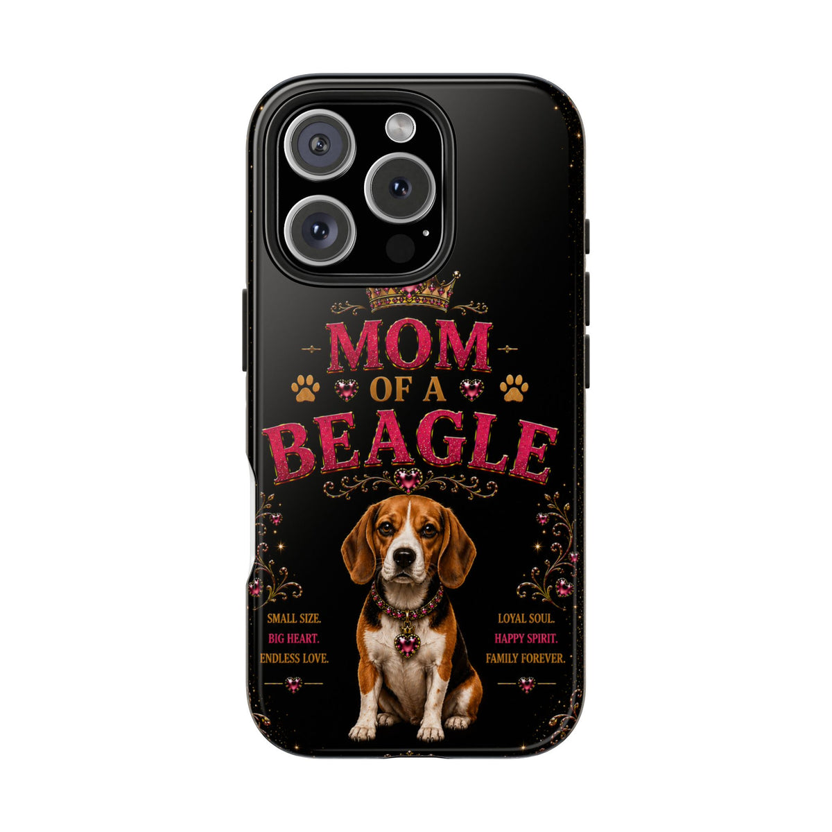 Mom of a Beagle Glitter Phone Case Not Just a Dog A True Best Friend for Life Vintage Dog Lover Gift Cover