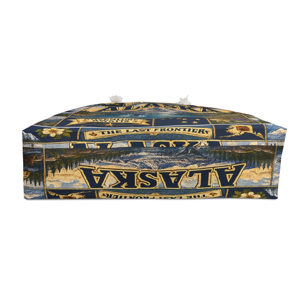 Alaska Weekender Bag The Last Frontier Faux Patchwork Travel Tote Adventure Awaits Vintage State Souvenir Gift