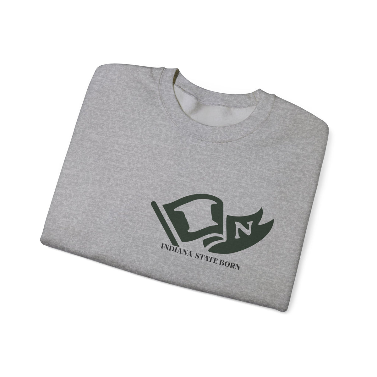 Indiana State Born and Raised Sweatshirt - Hoosier State Pride Design