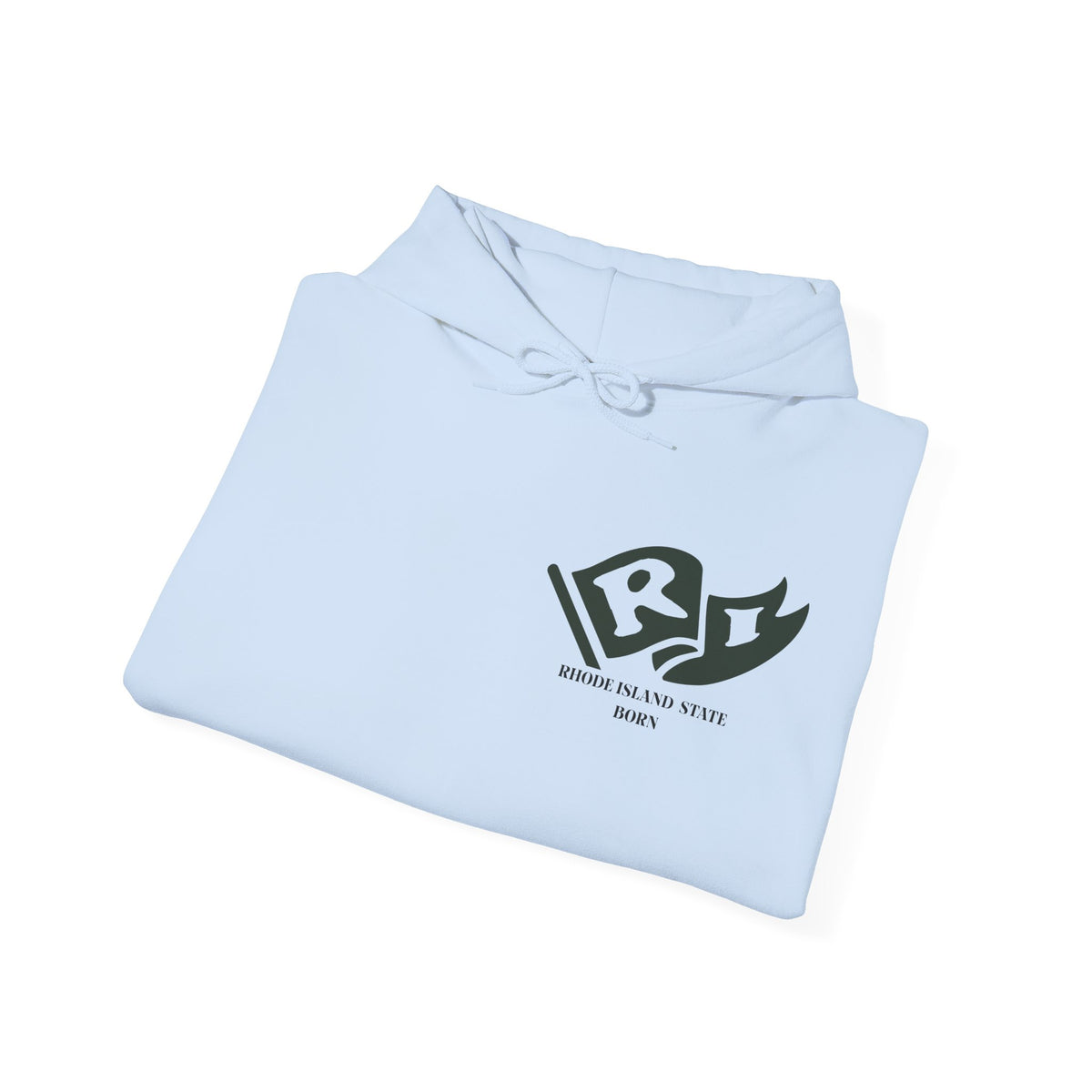 Rhode Island State Born and Raised Unisex Hoodie - Ocean State Pride Design