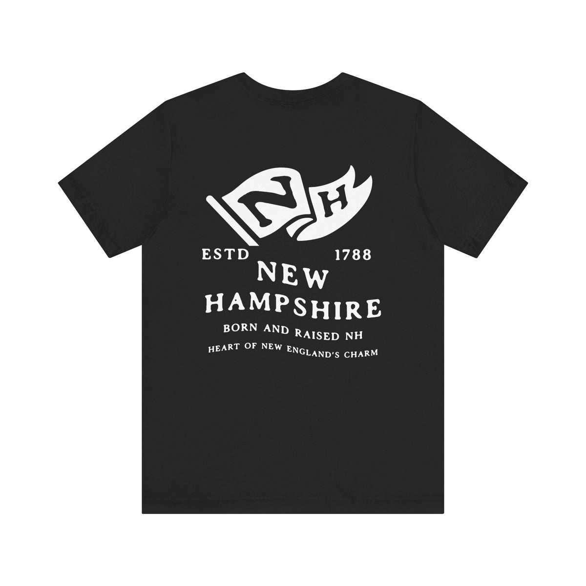 New Hampshire Born & Raised T-Shirt – Live Free or Die Pride, Front & Back Design