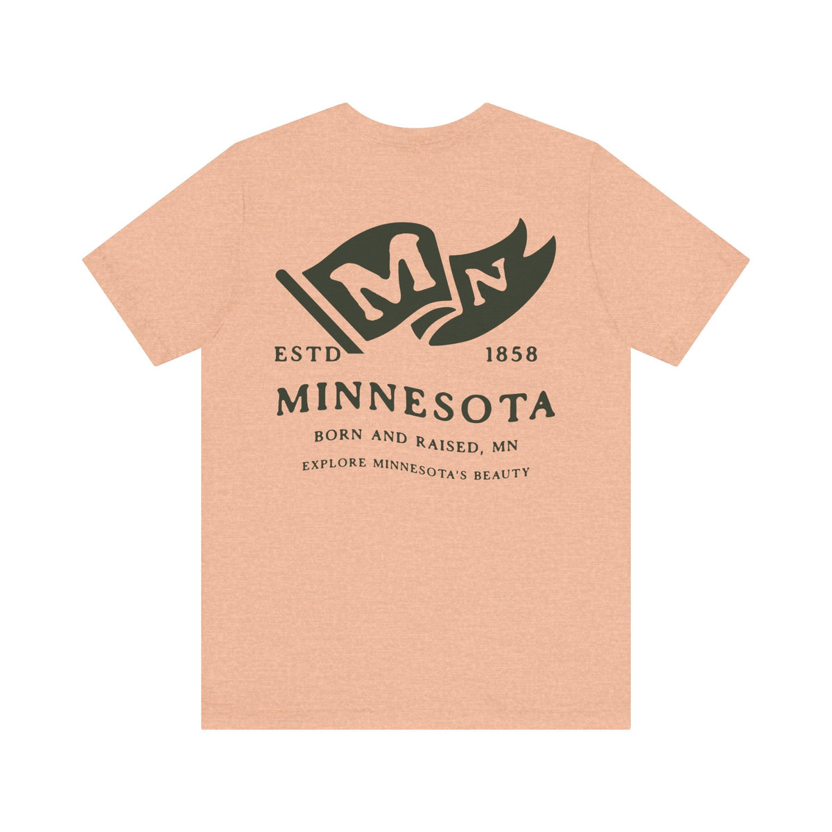 Copy of Michigan Born & Raised T-Shirt – Great Lakes State Pride, Front & Back Design