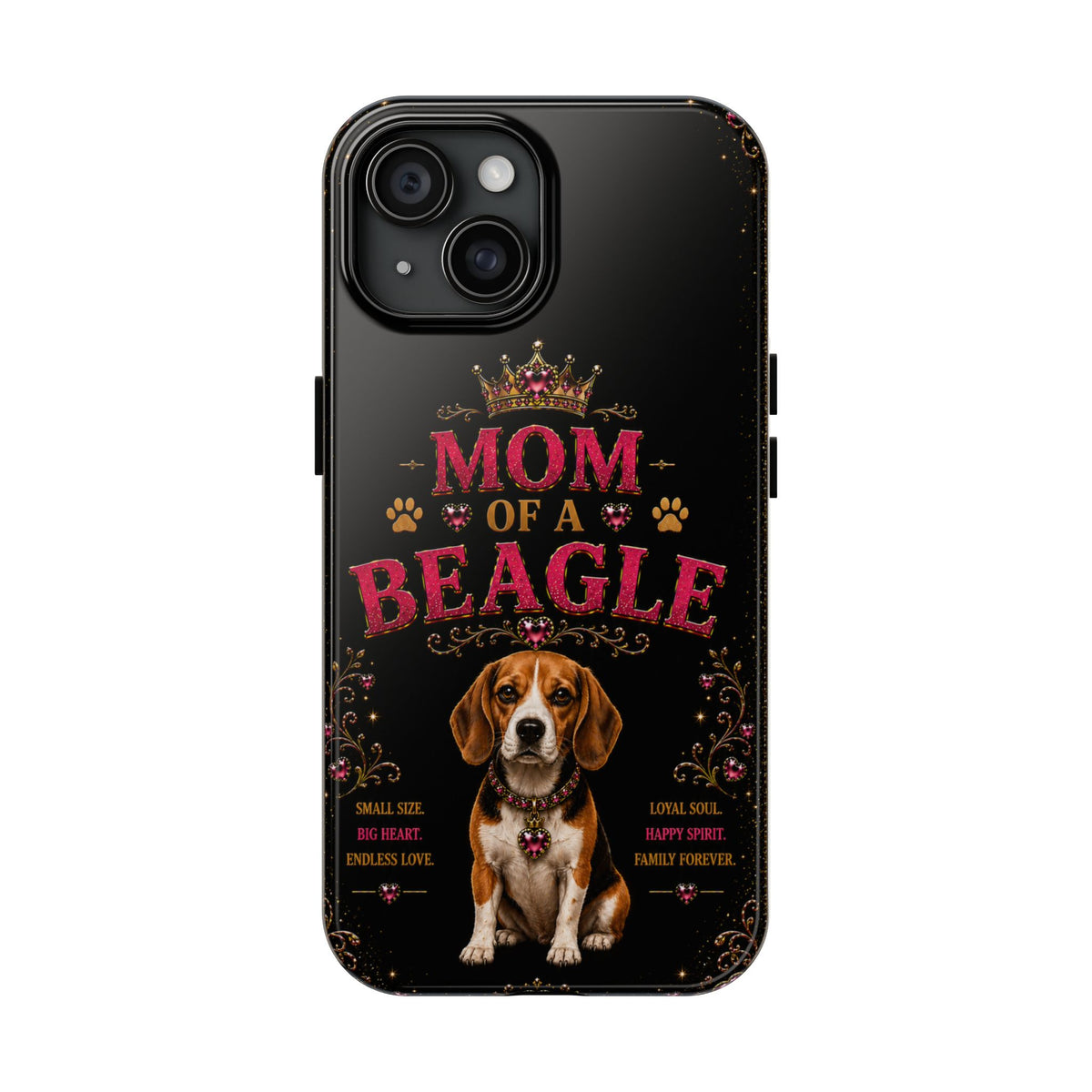 Mom of a Beagle Glitter Phone Case Not Just a Dog A True Best Friend for Life Vintage Dog Lover Gift Cover