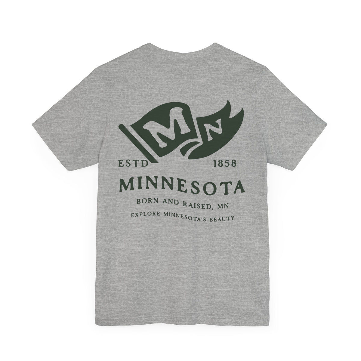 Copy of Michigan Born & Raised T-Shirt – Great Lakes State Pride, Front & Back Design