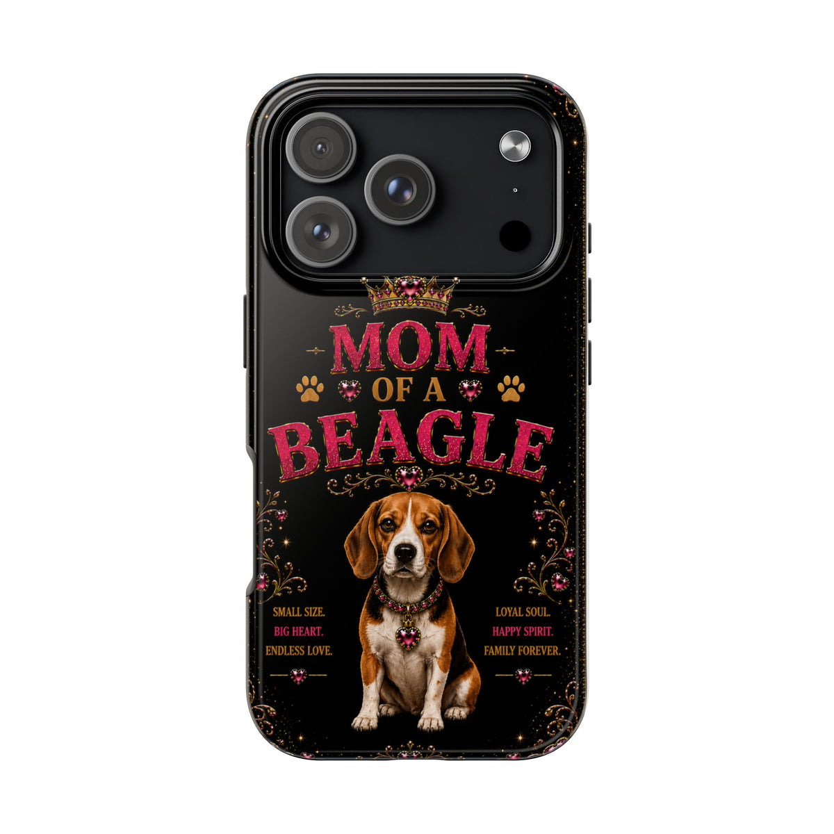 Mom of a Beagle Glitter Phone Case Not Just a Dog A True Best Friend for Life Vintage Dog Lover Gift Cover