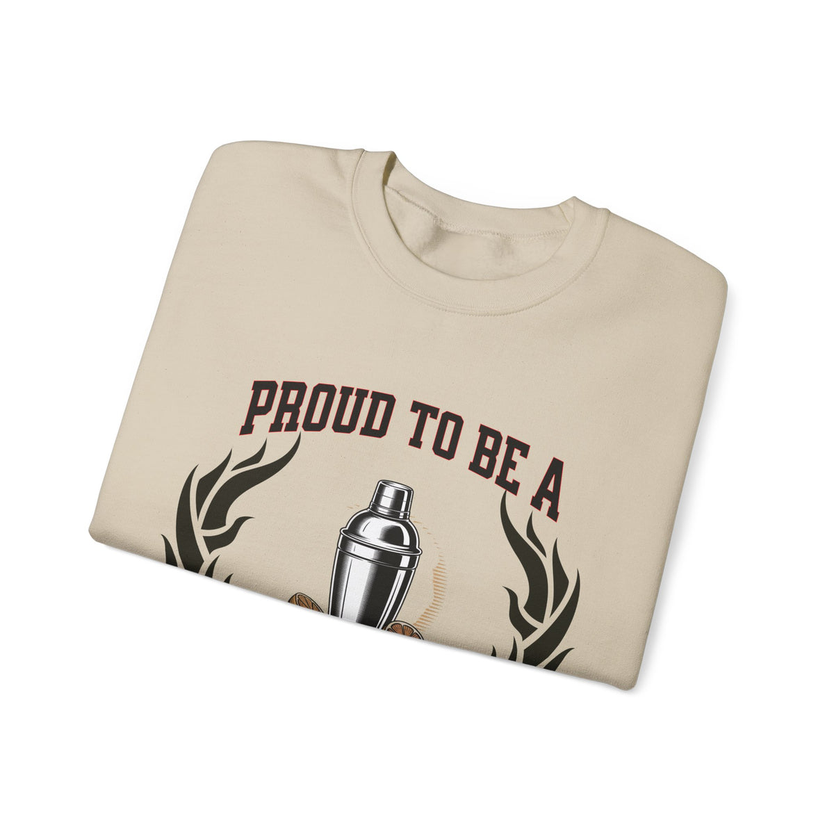 Copy of Unisex Bartender Sweatshirt – “PROUD TO BE A BARTENDER” | Mixing Memories, One Drink at a Time Pullover