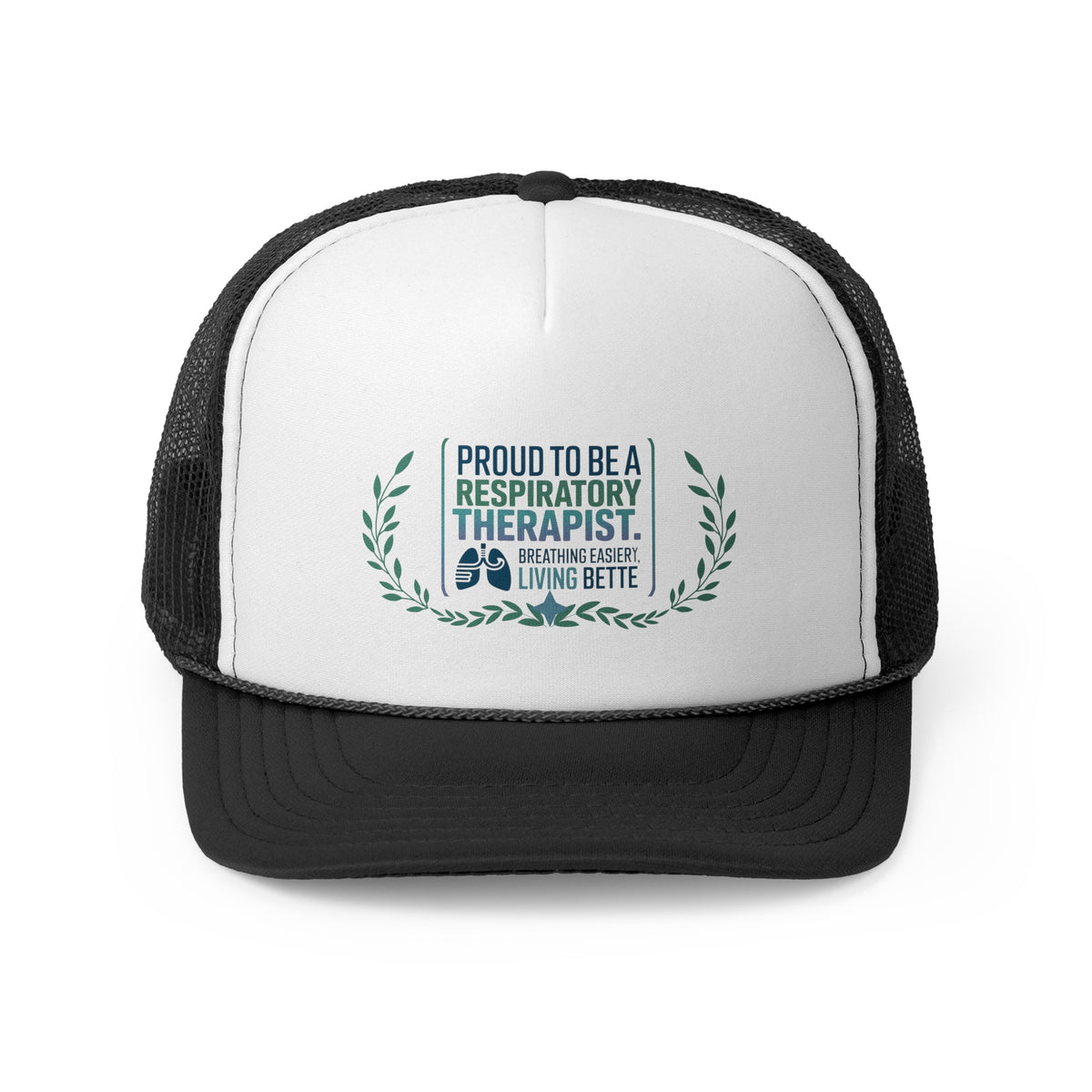 Respiratory Therapist Trucker Hat – Proud to Be a Respiratory Therapist | Breathing Easier, Living Better | RT Appreciation Gift Cap