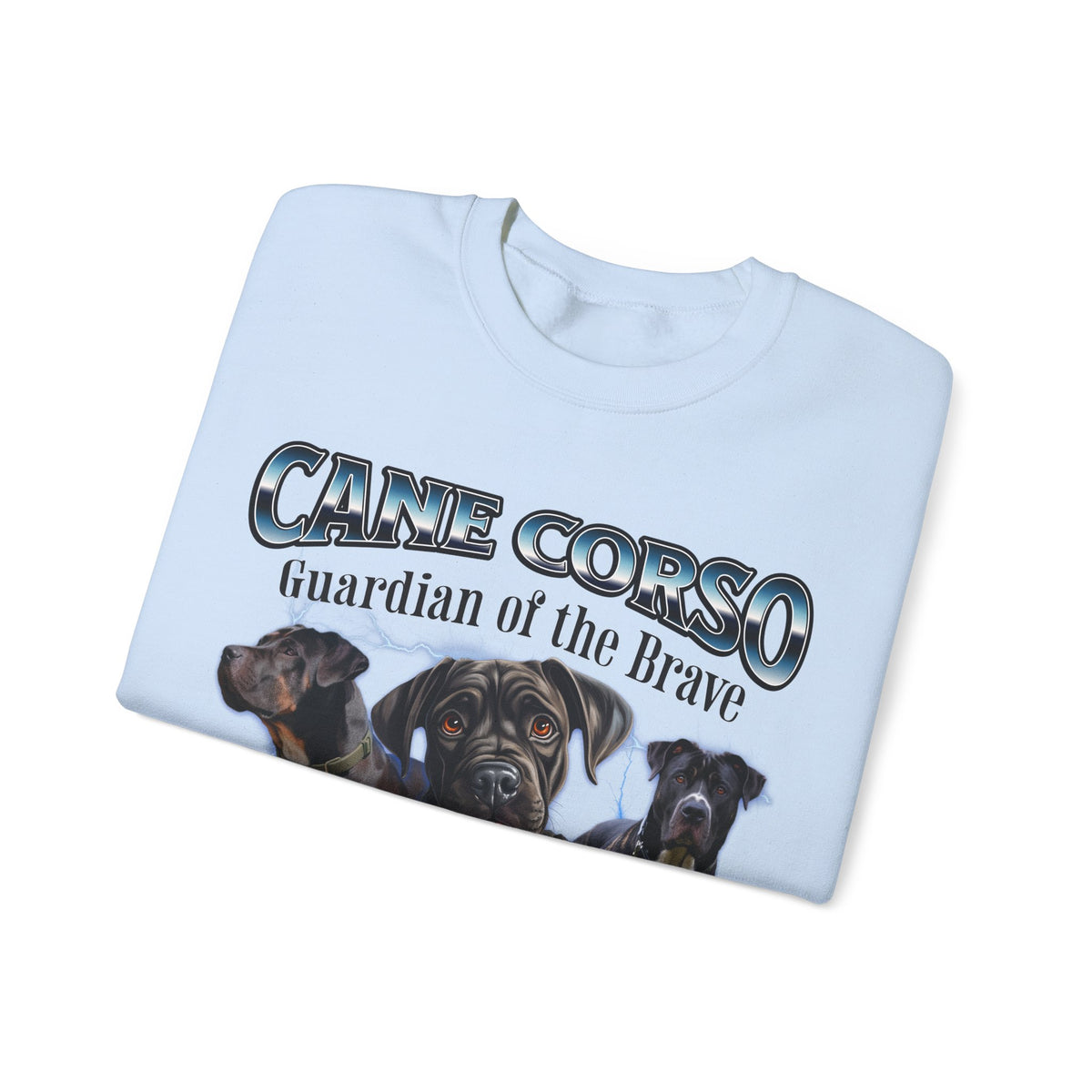 Cane Corso Bootleg Collage Sweatshirt – Guardian of the Brave | Unisex Dog Lover Pullover