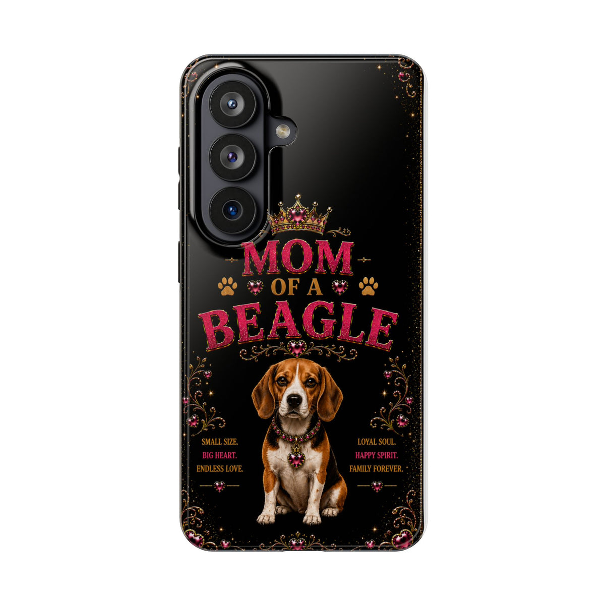 Mom of a Beagle Glitter Phone Case Not Just a Dog A True Best Friend for Life Vintage Dog Lover Gift Cover