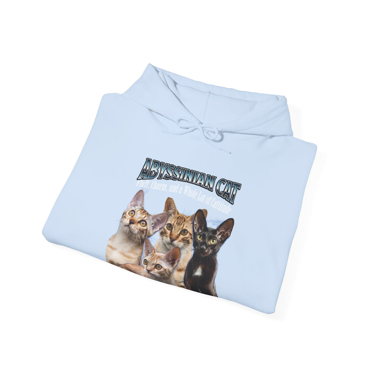 Abyssinian Cat Hoodie – Unisex Bootleg Collage Sweatshirt | Fluff, Charm, and a Whole Lot of Cattitude