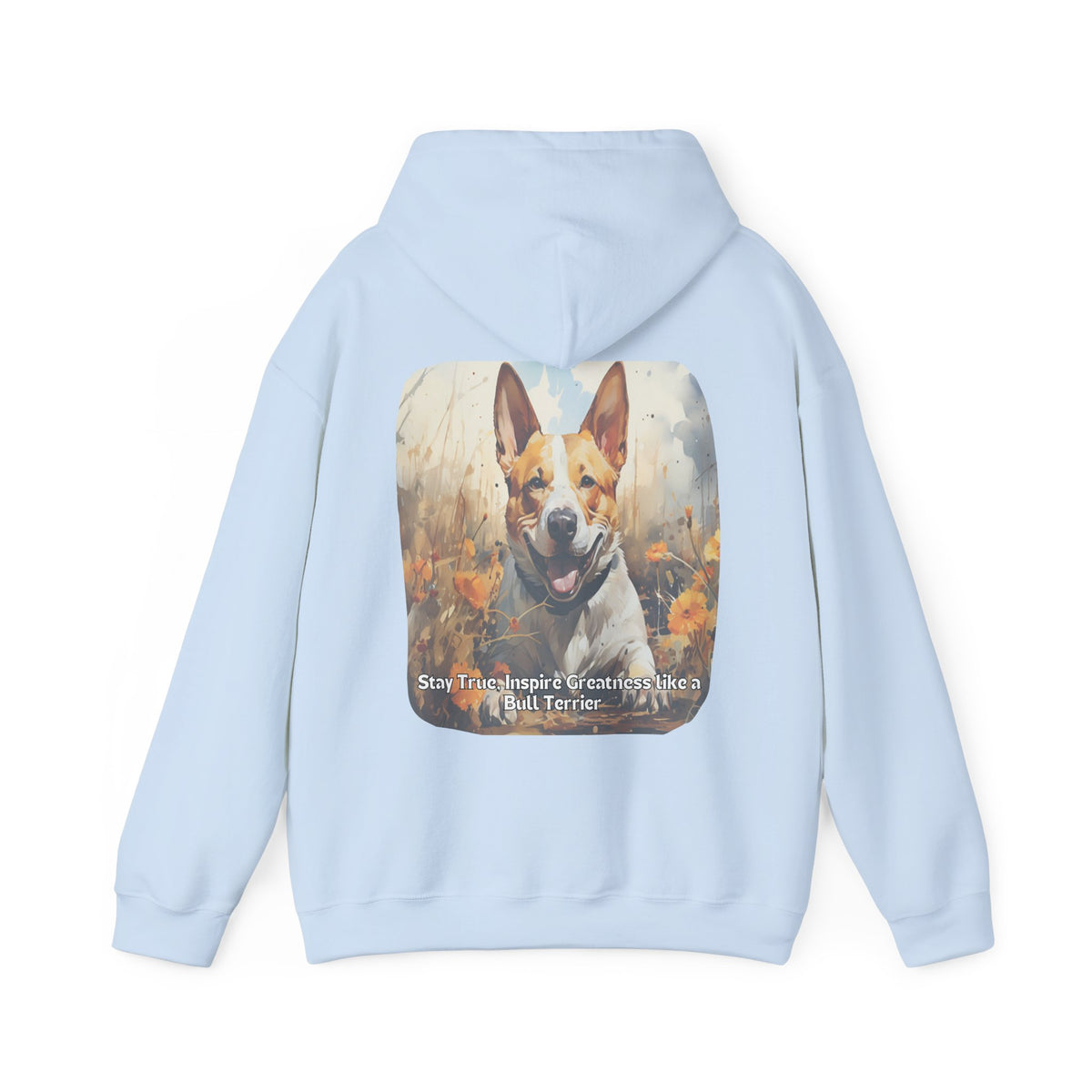 Sunflower Bull Terrier Unisex Hoodie – Stay True, Inspire Greatness Like a Bull Terrier