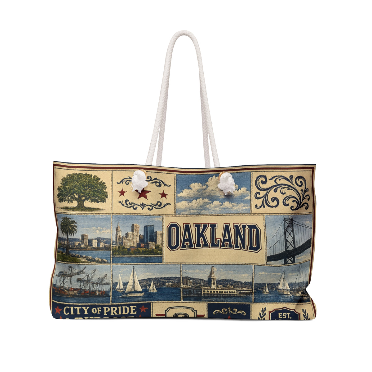 Oakland Vintage Collage Weekender Bag