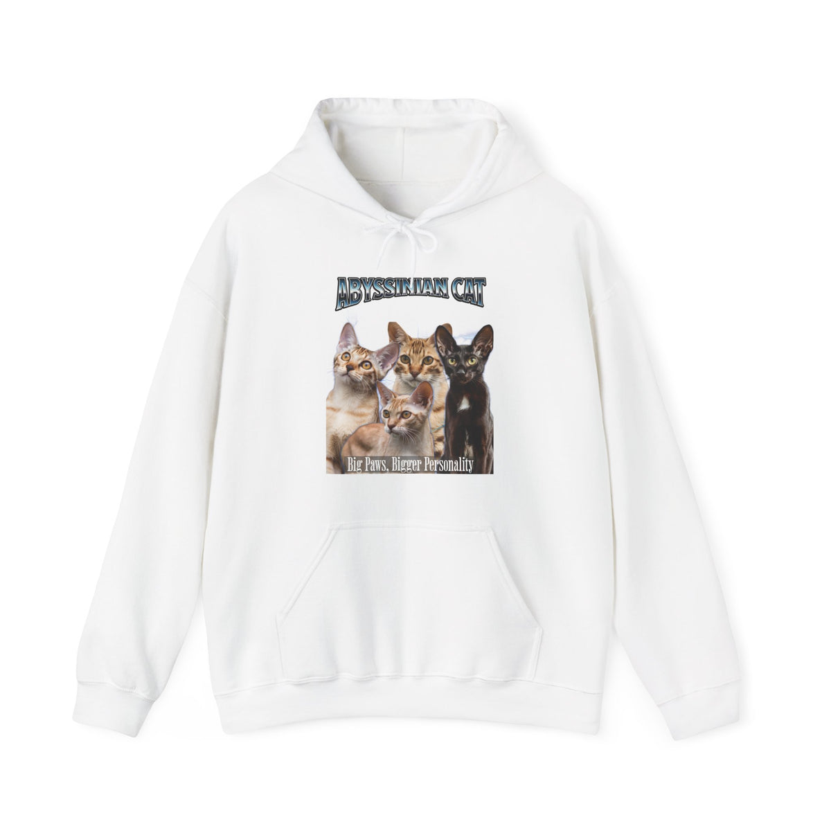 Abyssinian Cat Hoodie – Unisex Bootleg Collage Sweatshirt | Fluff, Charm, and a Whole Lot of Cattitude