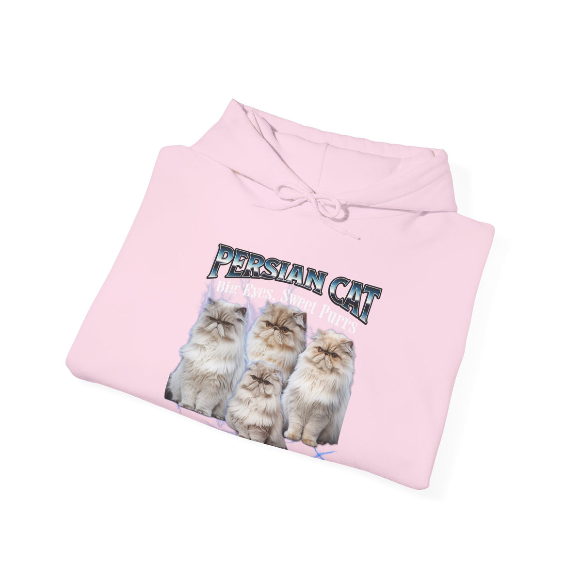 Persian Cat Hoodie – Unisex Bootleg Collage Sweatshirt | Big Eyes, Sweet Purrs