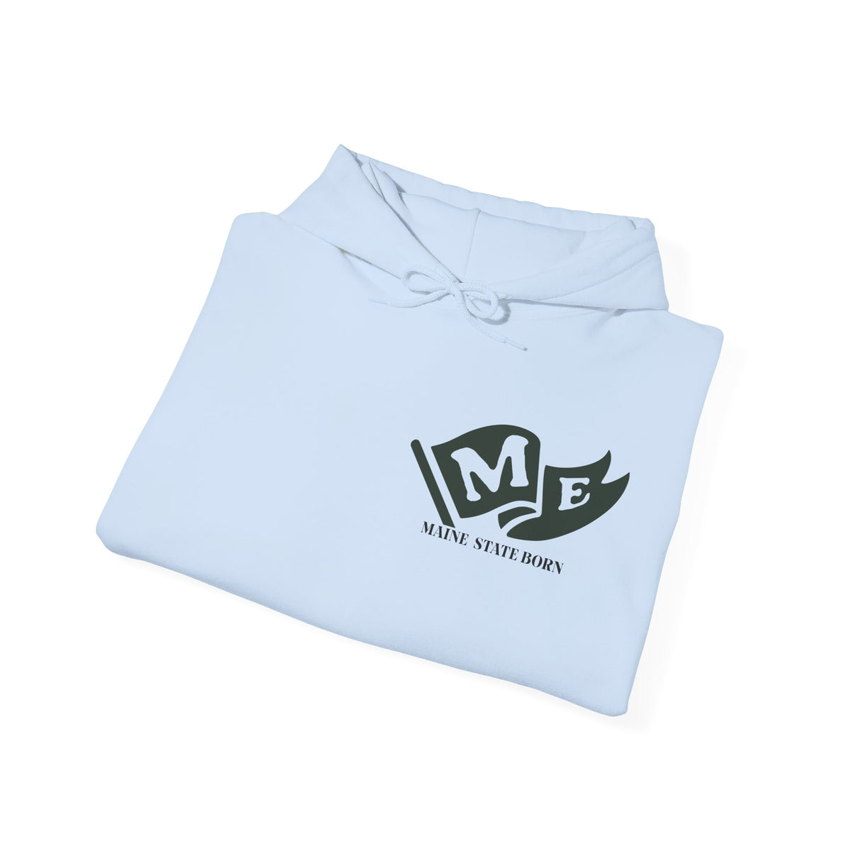 Maine State Born and Raised Unisex Hoodie - Pine Tree State Pride Design