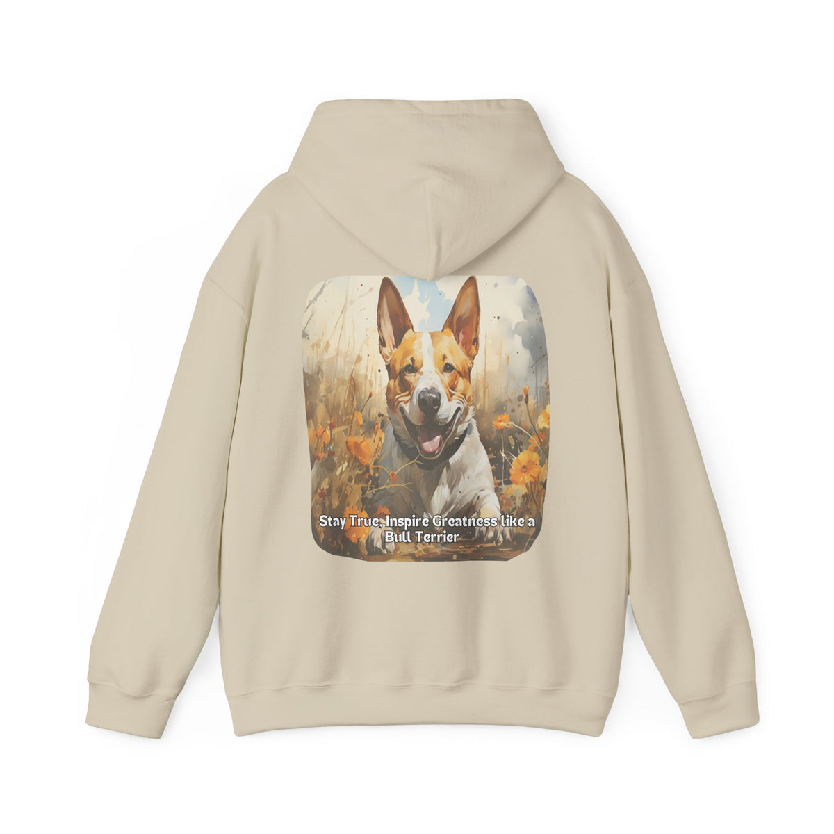 Sunflower Bull Terrier Unisex Hoodie – Stay True, Inspire Greatness Like a Bull Terrier