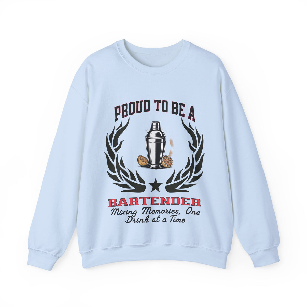 Copy of Unisex Bartender Sweatshirt – “PROUD TO BE A BARTENDER” | Mixing Memories, One Drink at a Time Pullover