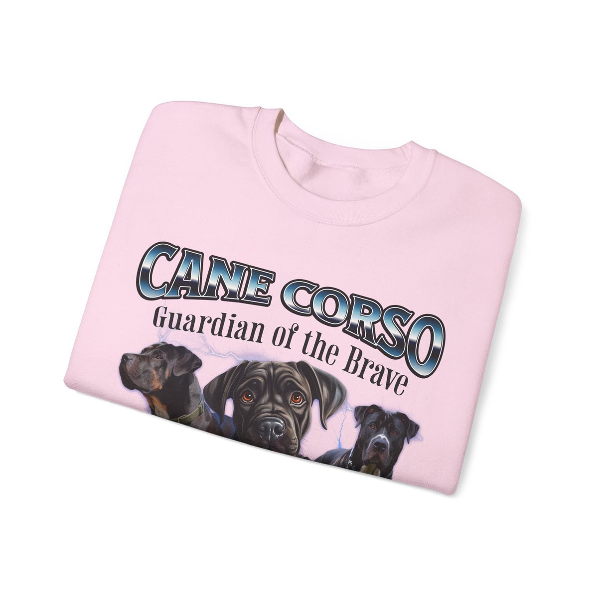 Cane Corso Bootleg Collage Sweatshirt – Guardian of the Brave | Unisex Dog Lover Pullover