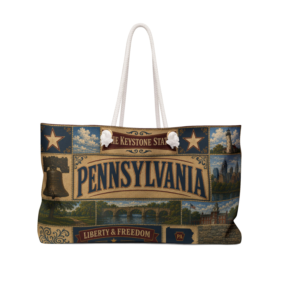 Pennsylvania Weekender Bag — Keystone State Liberty & Freedom Travel Tote