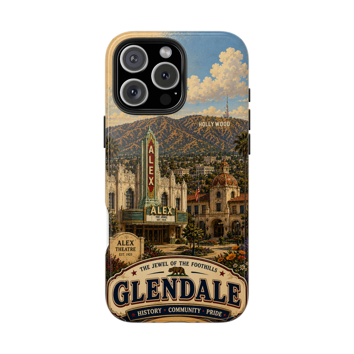Glendale Vintage Travel Phone Case — 'The Jewel of the Foothills'