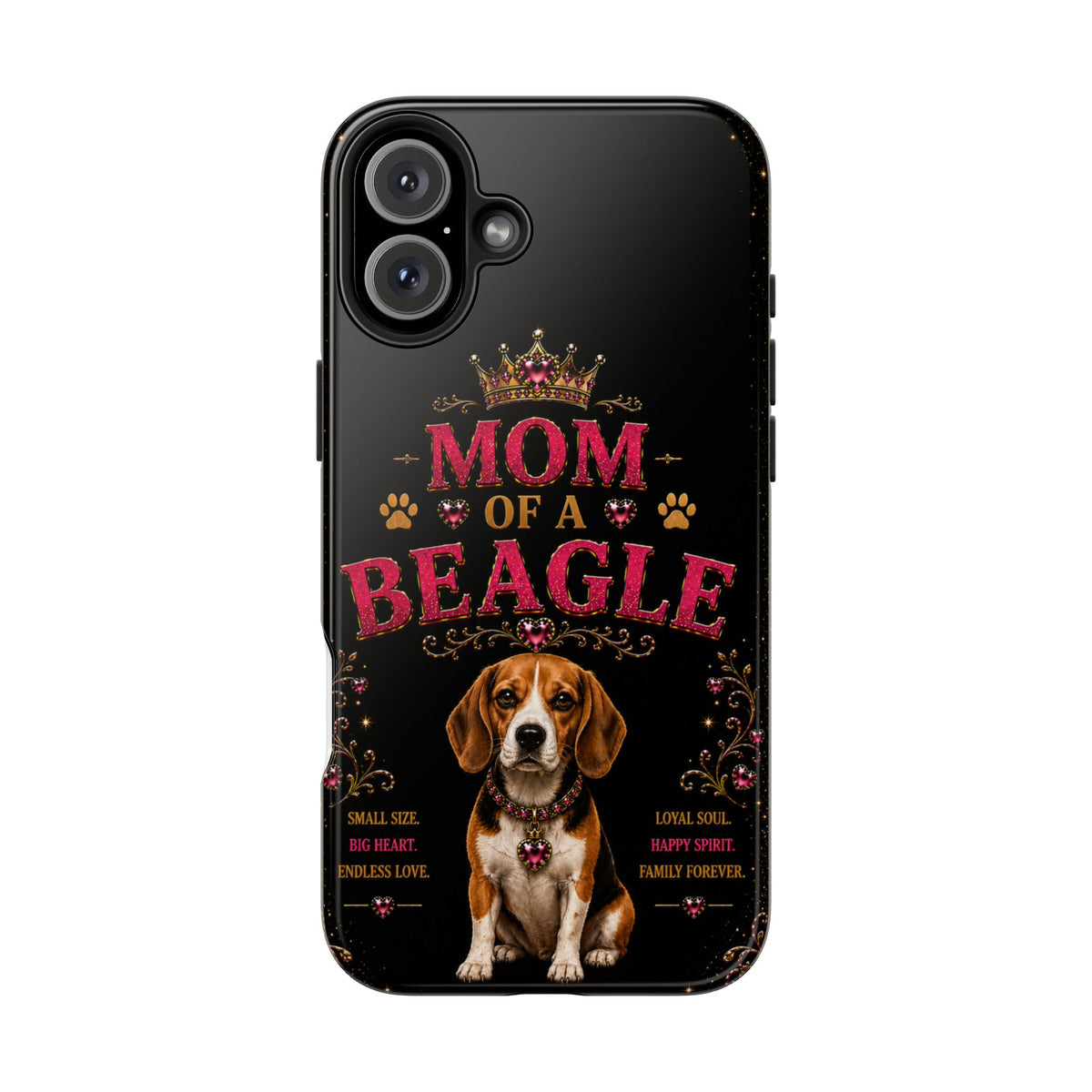 Mom of a Beagle Glitter Phone Case Not Just a Dog A True Best Friend for Life Vintage Dog Lover Gift Cover