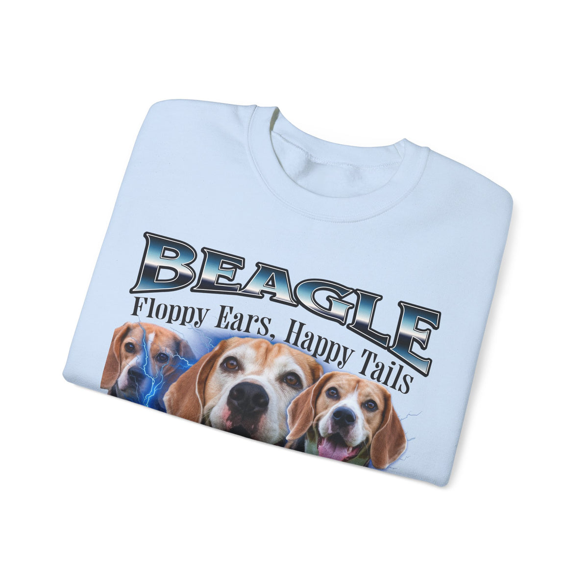 Beagle Bootleg Collage Sweatshirt – Floppy Ears, Happy Tails | Unisex Dog Lover Pullover