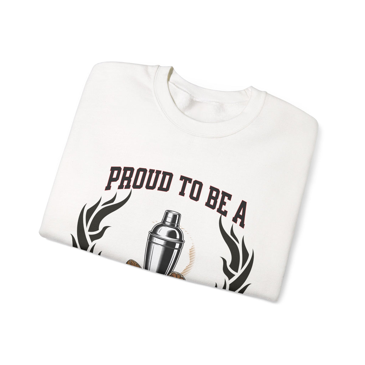 Copy of Unisex Bartender Sweatshirt – “PROUD TO BE A BARTENDER” | Mixing Memories, One Drink at a Time Pullover