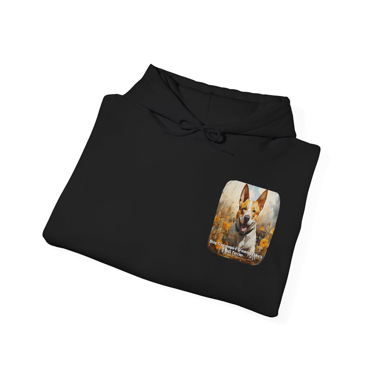 Sunflower Bull Terrier Unisex Hoodie – Stay True, Inspire Greatness Like a Bull Terrier