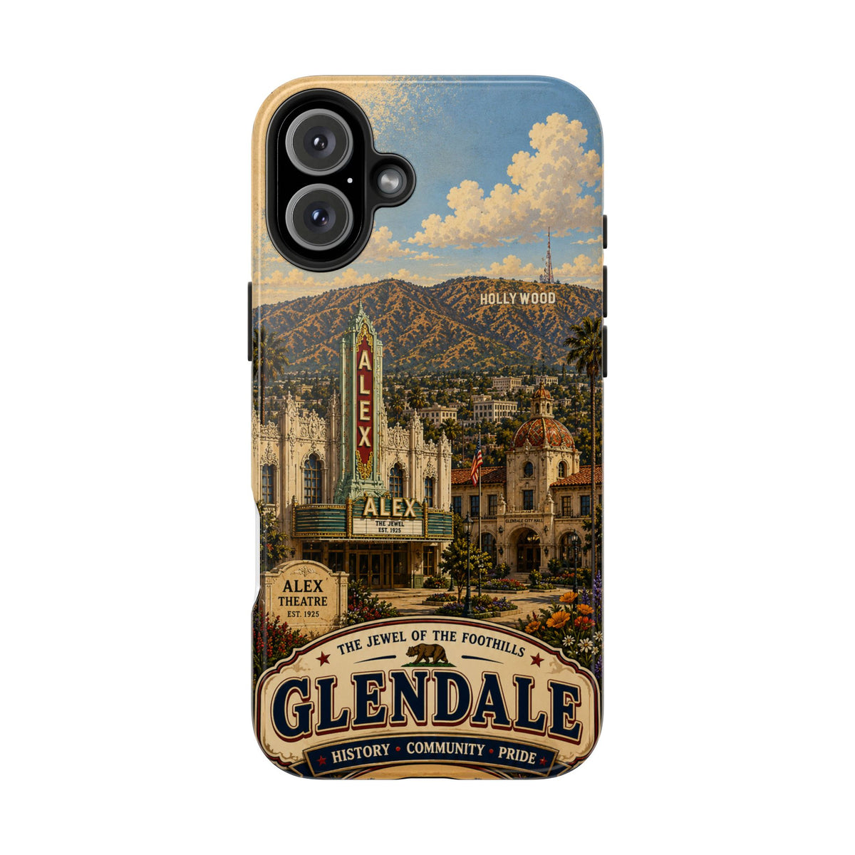 Glendale Vintage Travel Phone Case — 'The Jewel of the Foothills'