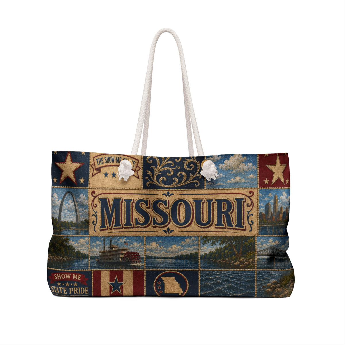 Missouri Patchwork Weekender Bag — State Pride Travel Tote