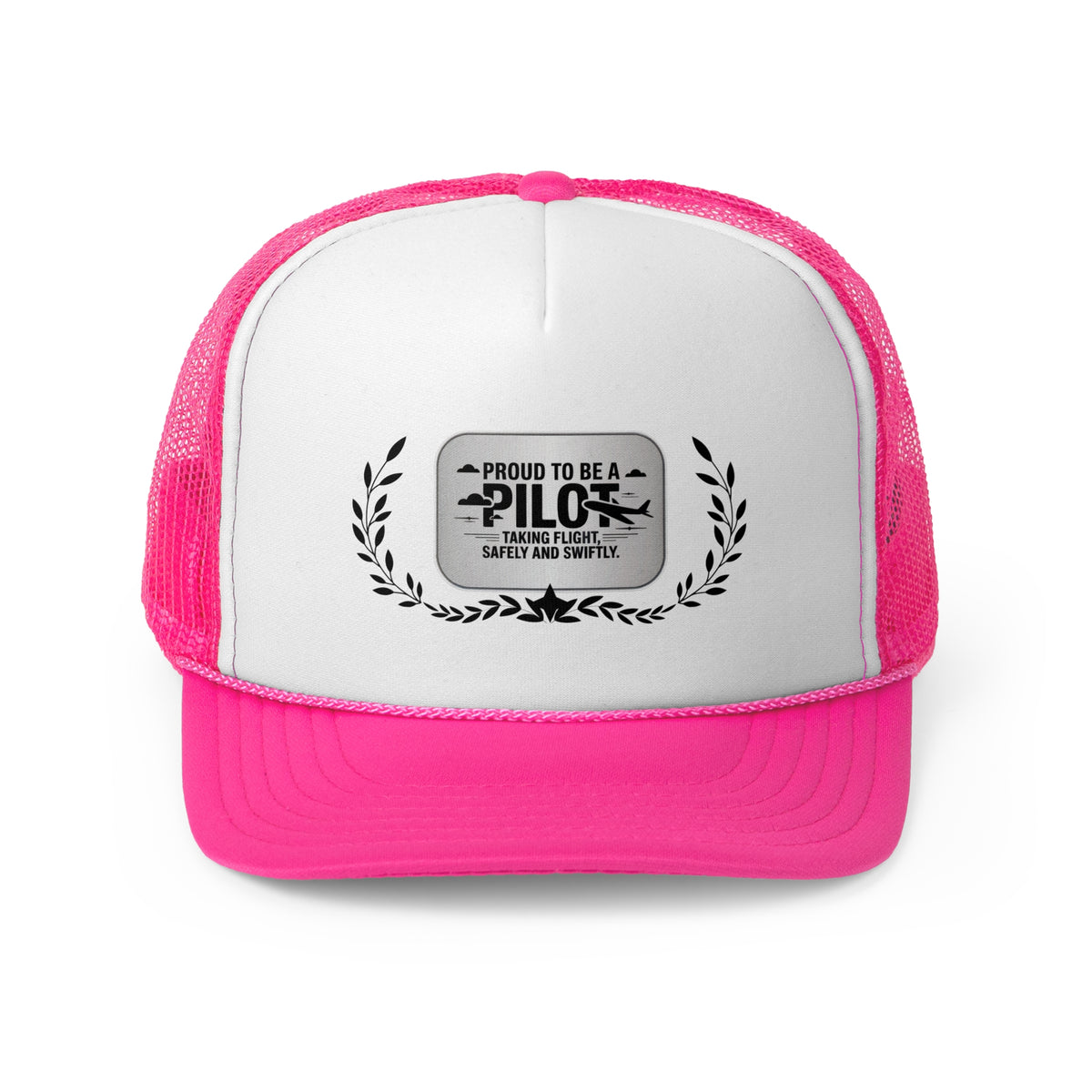 Pilot Trucker Hat – Proud to Be a Pilot | Taking Flight, Safely and Swiftly | Aviation Gift Hat for Commercial & Private Pilots