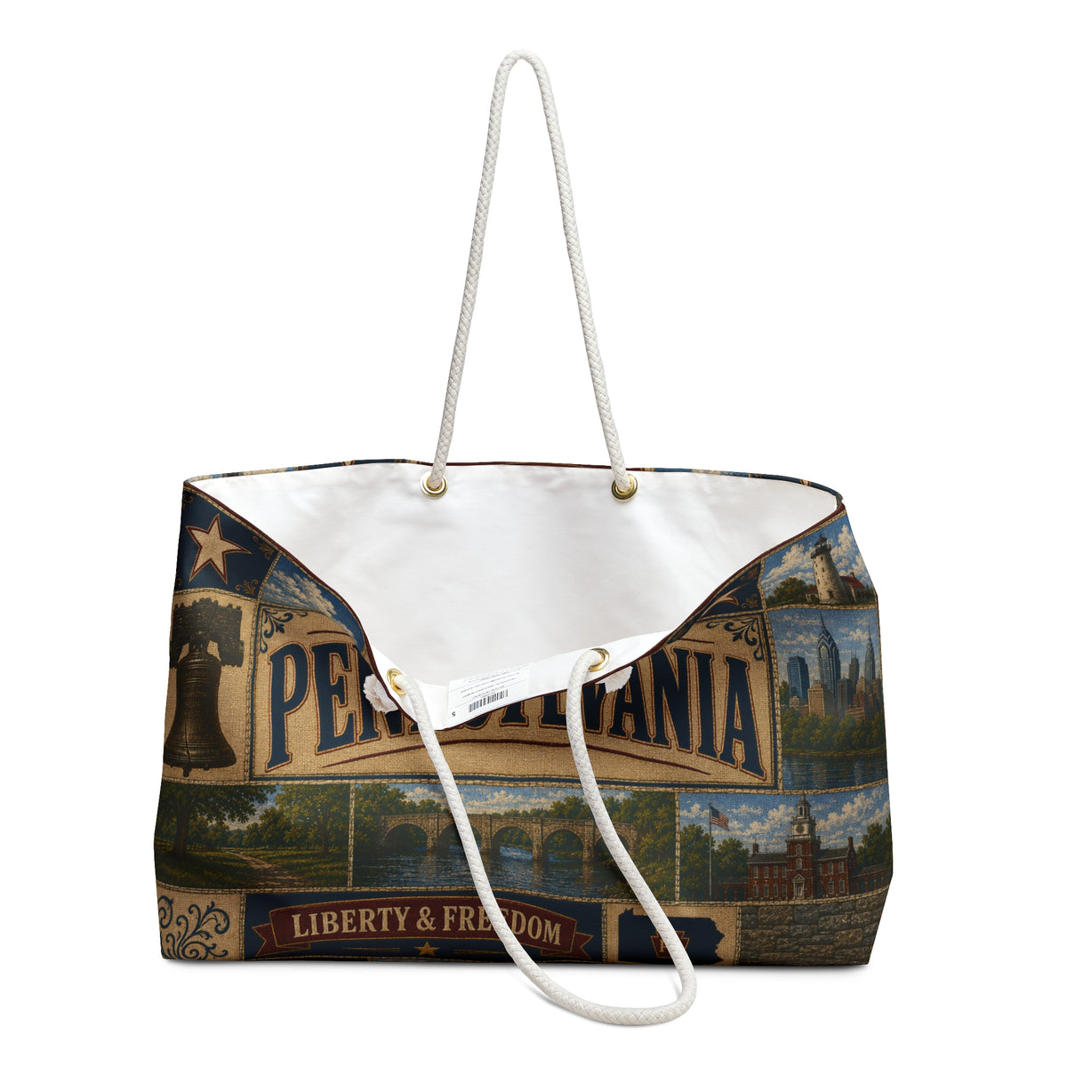 Pennsylvania Weekender Bag — Keystone State Liberty & Freedom Travel Tote