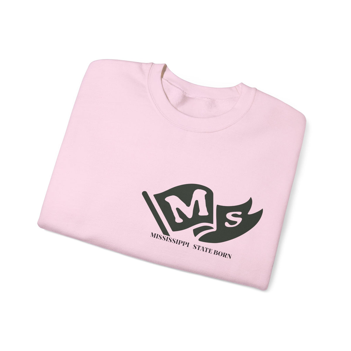 Mississippi State Born and Raised Sweatshirt - Magnolia State Pride Design