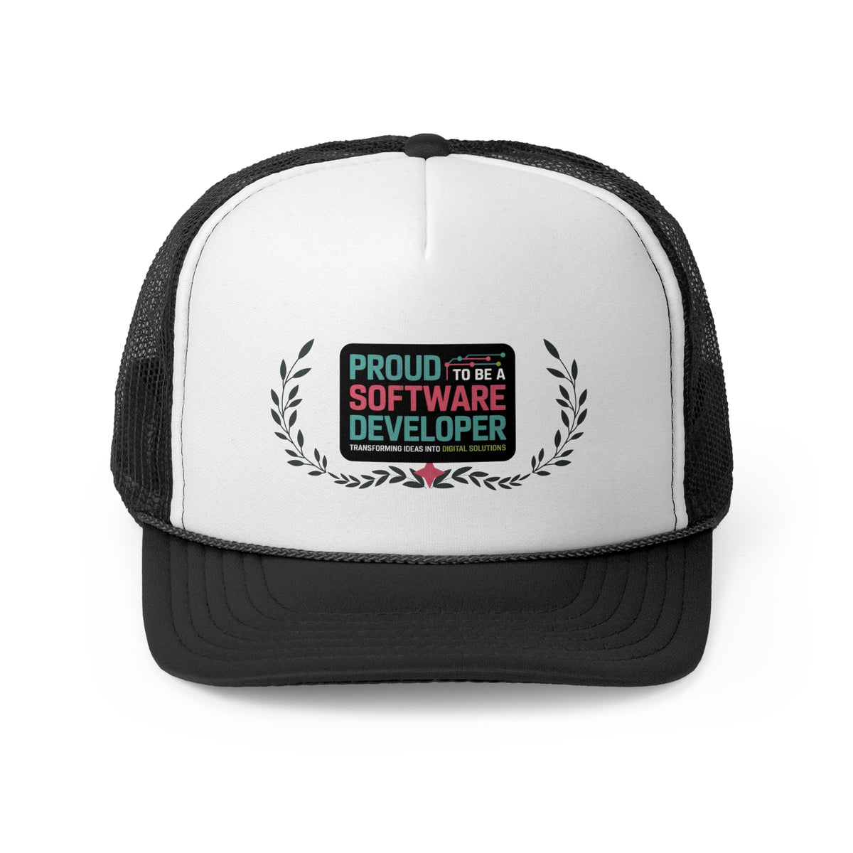 Software Developer Trucker Hat – Proud to Be a Software Developer | Transforming Ideas into Digital Solutions | Programmer Gift Cap