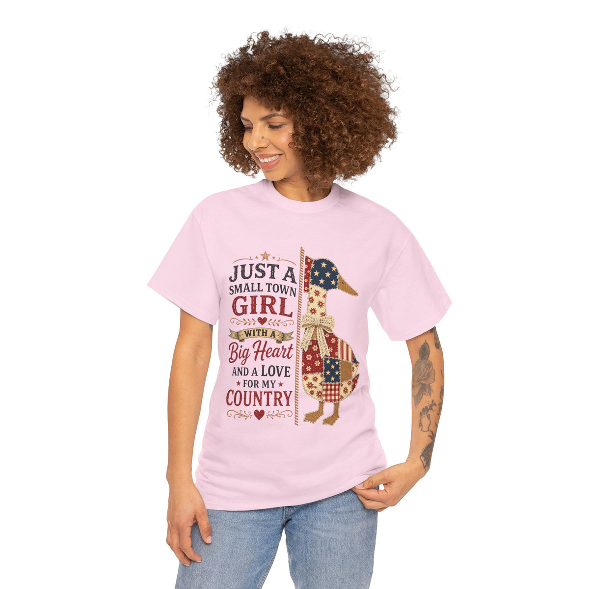 Just a Small Town Girl with a Big Heart Country Duck T-Shirt