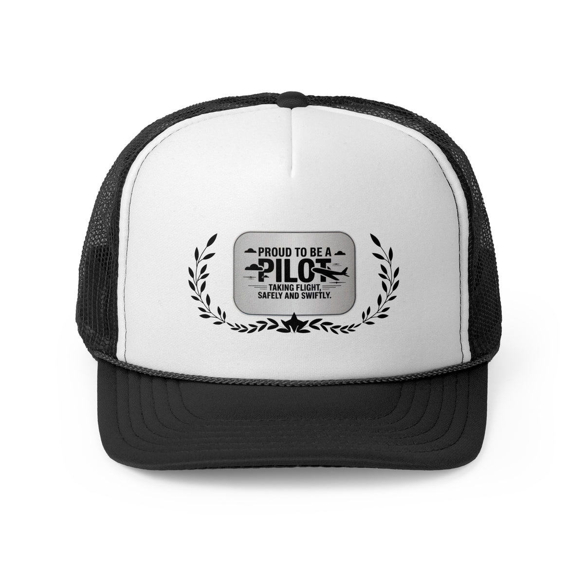 Pilot Trucker Hat – Proud to Be a Pilot | Taking Flight, Safely and Swiftly | Aviation Gift Hat for Commercial & Private Pilots