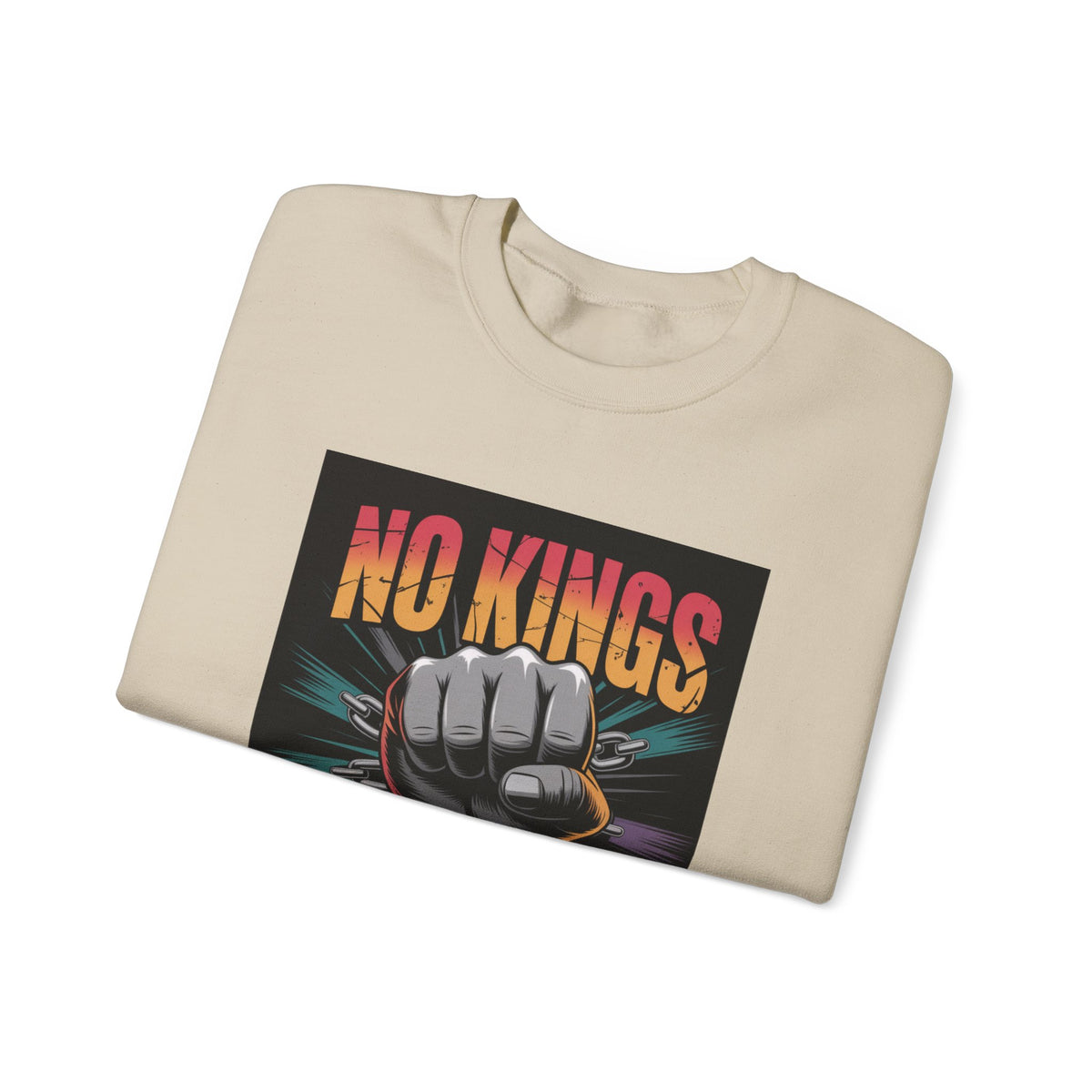 No Kings Parade” Sweatshirt – Upright Fist Graphic with Peaceful Protest Message, Unisex Statement Apparel for Justice