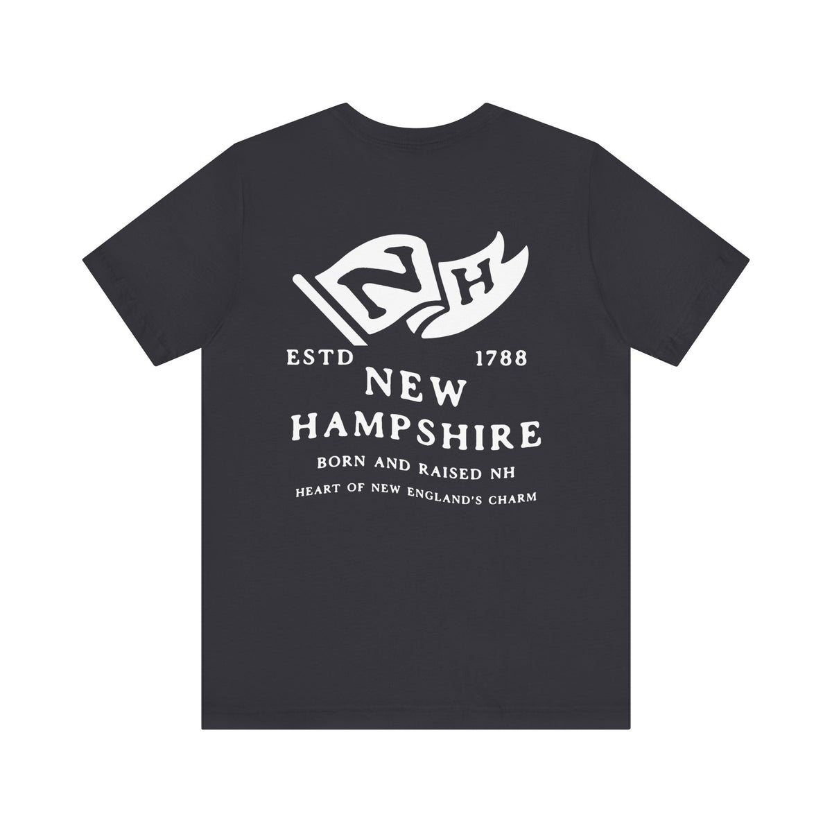 New Hampshire Born & Raised T-Shirt – Live Free or Die Pride, Front & Back Design