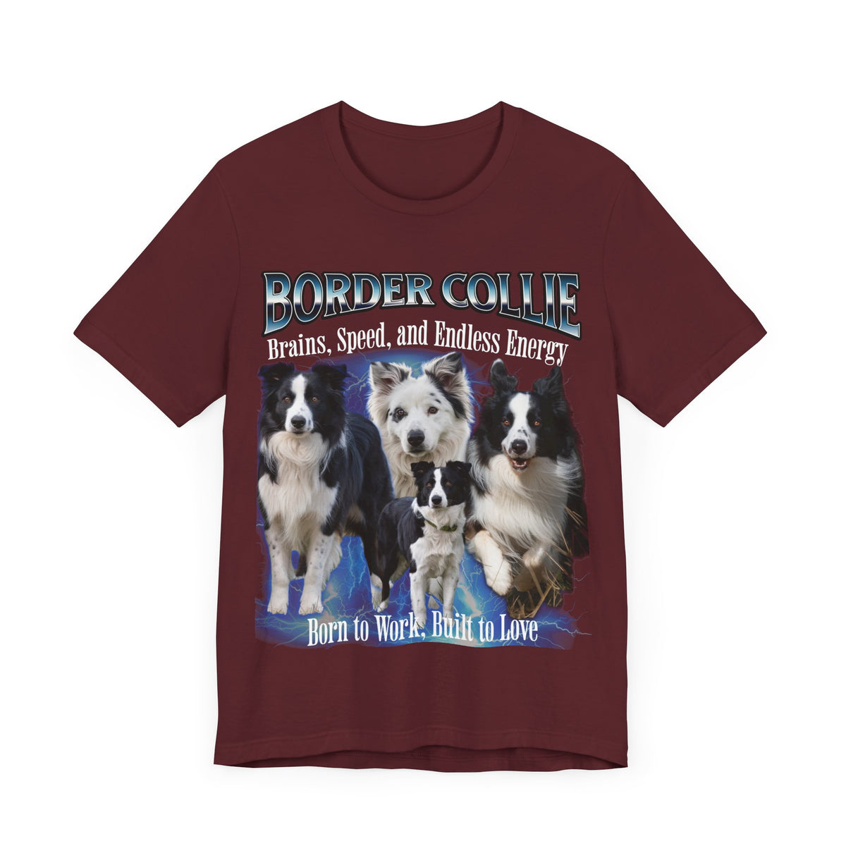 Border Collie Bootleg Collage Sweatshirt – Brains, Speed, and Endless Energy Unisex Dog Lover Pullover