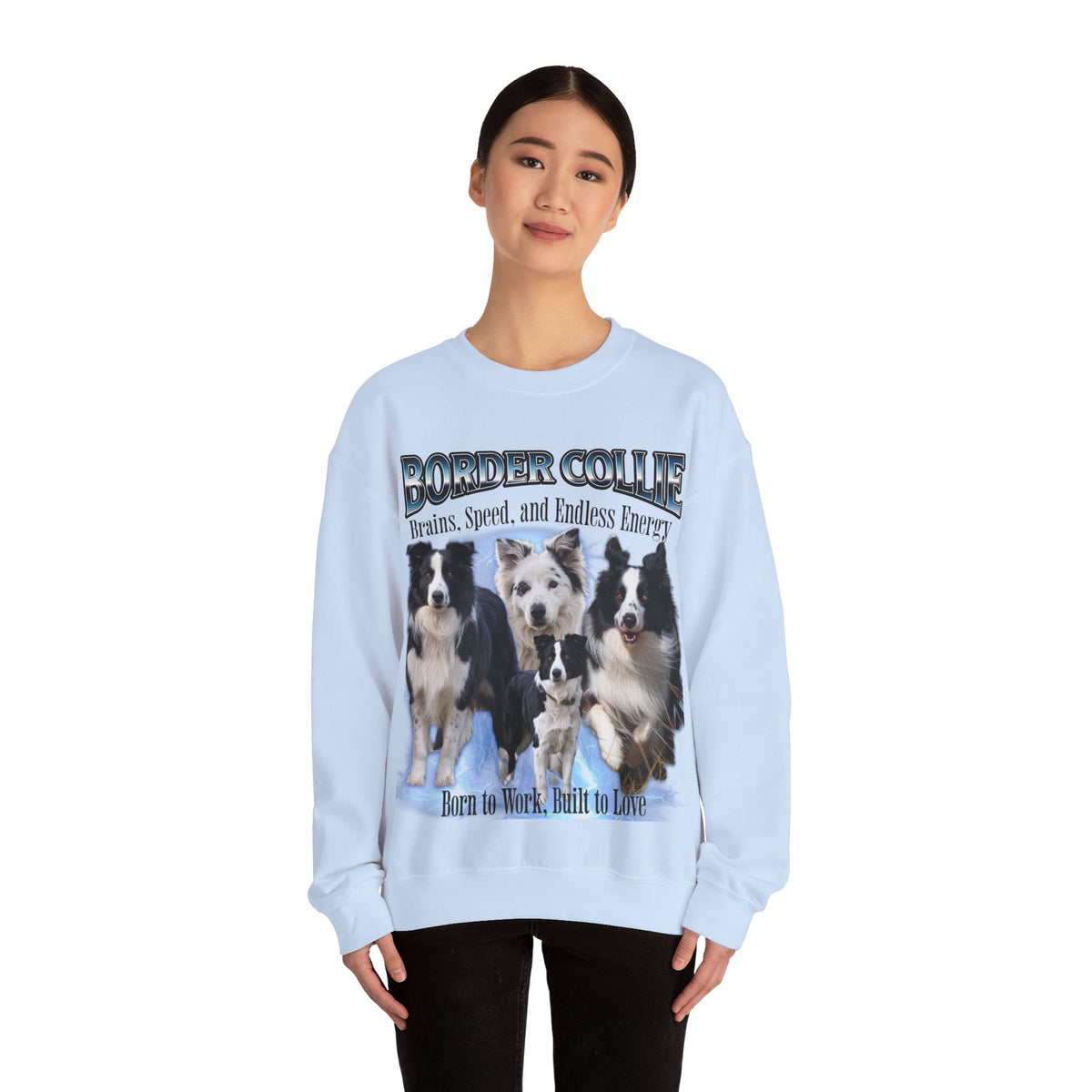 Copy of Border Collie Bootleg Collage Sweatshirt – Brains, Speed, and Endless Energy | Unisex Dog Lover Pullover