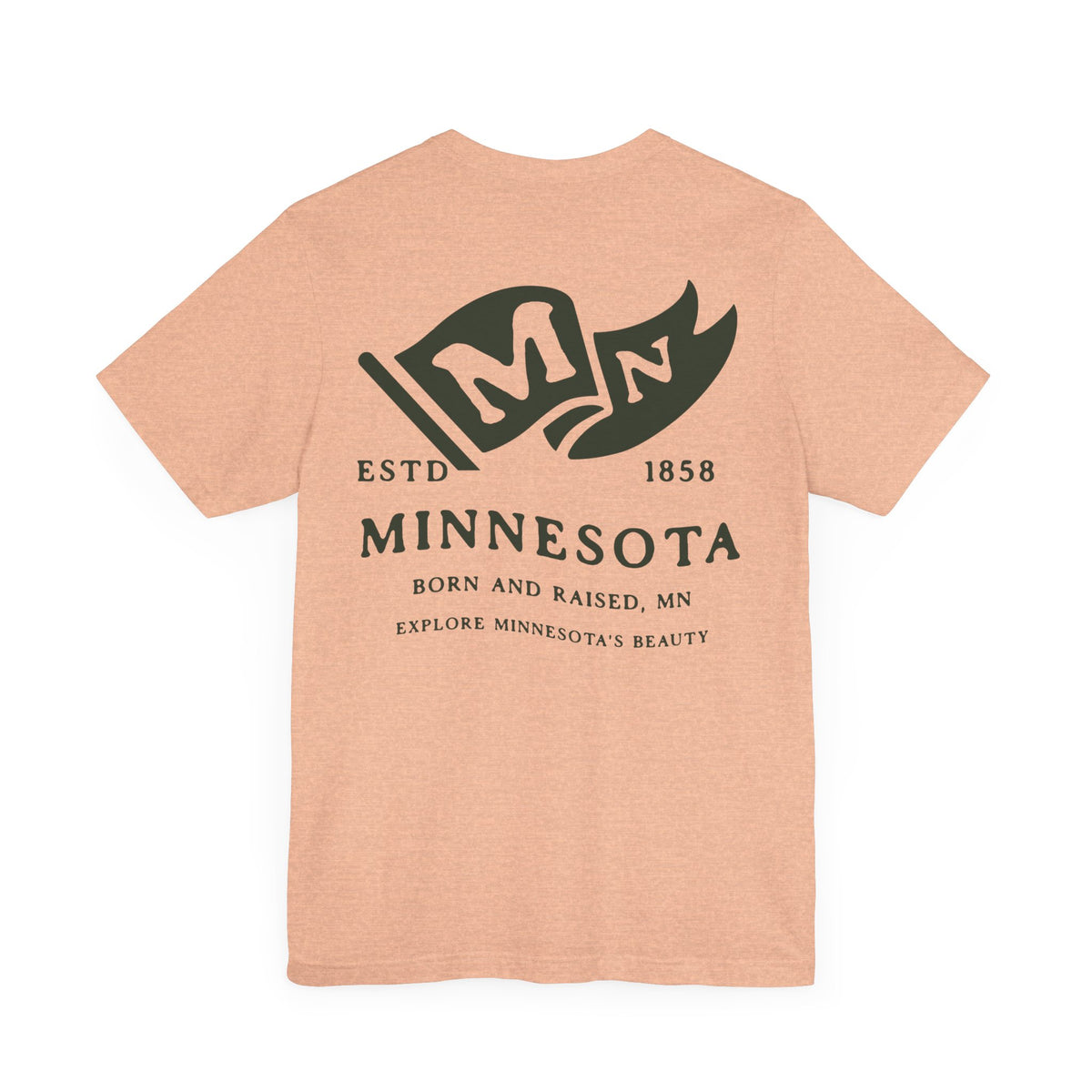 Copy of Michigan Born & Raised T-Shirt – Great Lakes State Pride, Front & Back Design