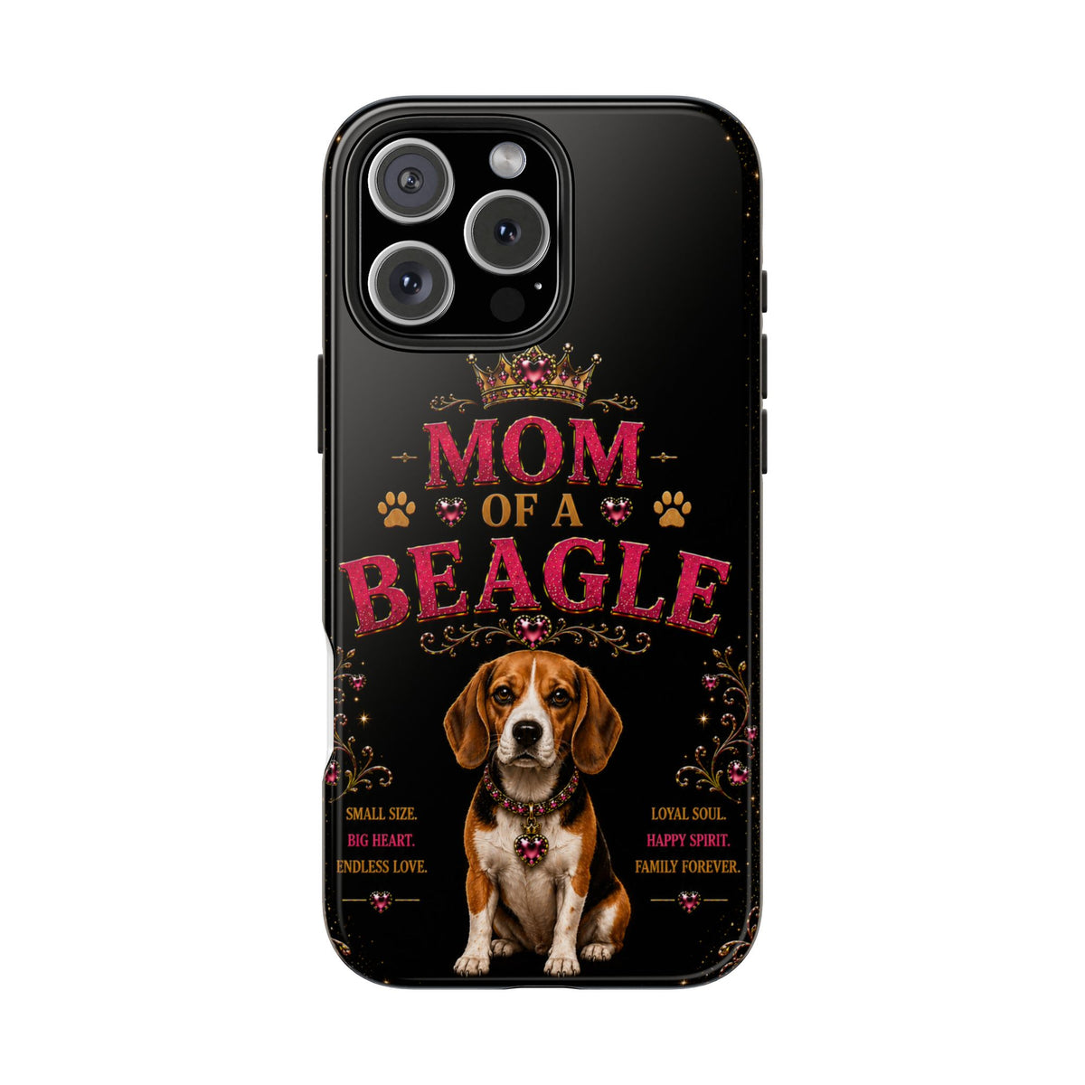 Mom of a Beagle Glitter Phone Case Not Just a Dog A True Best Friend for Life Vintage Dog Lover Gift Cover