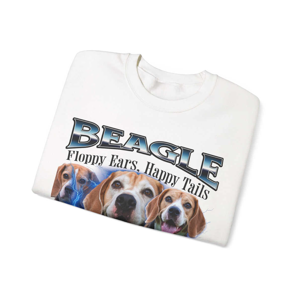 Beagle Bootleg Collage Sweatshirt – Floppy Ears, Happy Tails | Unisex Dog Lover Pullover