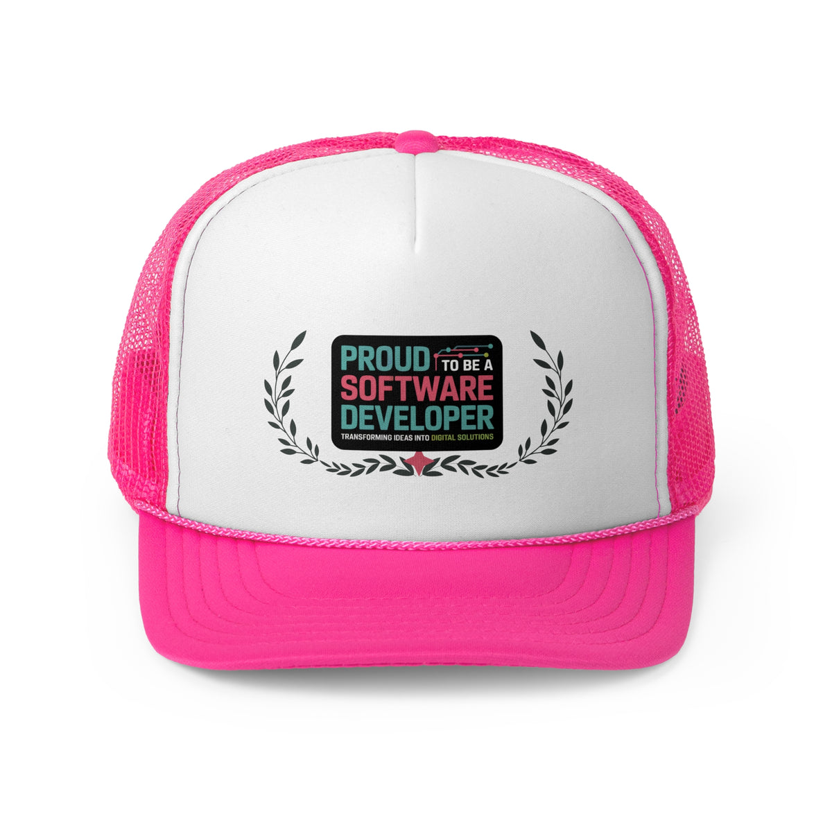 Software Developer Trucker Hat – Proud to Be a Software Developer | Transforming Ideas into Digital Solutions | Programmer Gift Cap